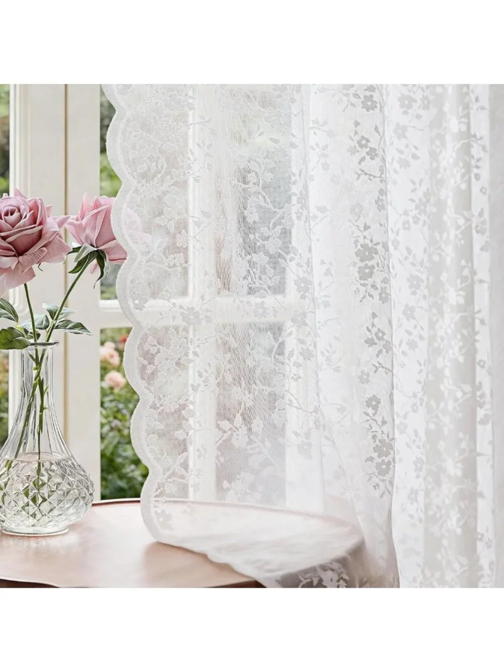 Vintage Lace Sheer Curtains - 45